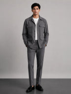 Hamptons Linen Shacket - Slate Grey