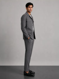 Hamptons Linen Shacket - Slate Grey