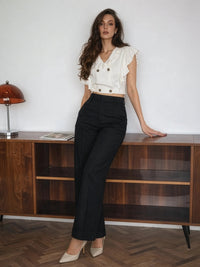 Valya Linen Top - White