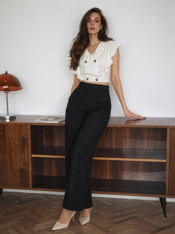 Valya Linen Top - White