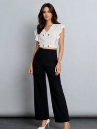 Valya Linen Top - White