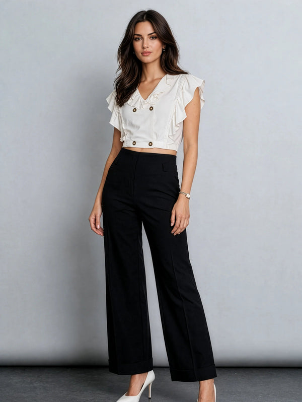 Valya Linen Top - White