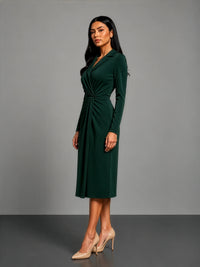 wrap-style midi dress 