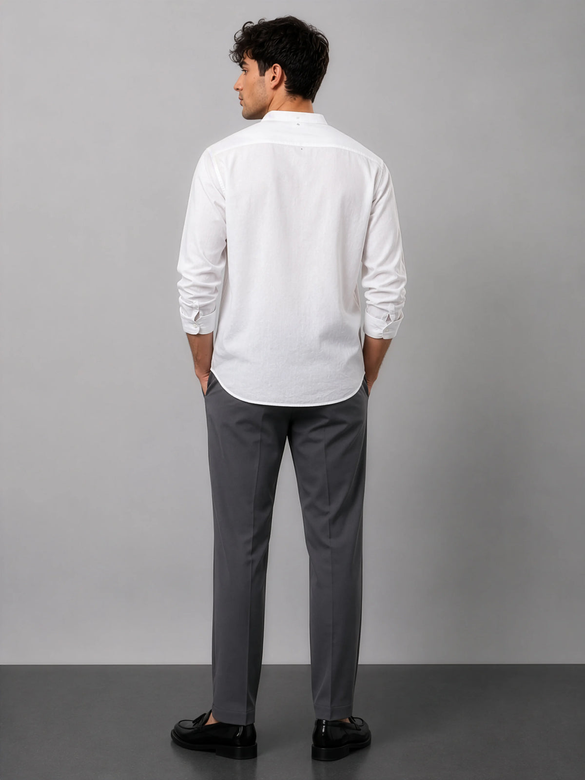 Kensington  - White Linen Relaxed Fit Shirt