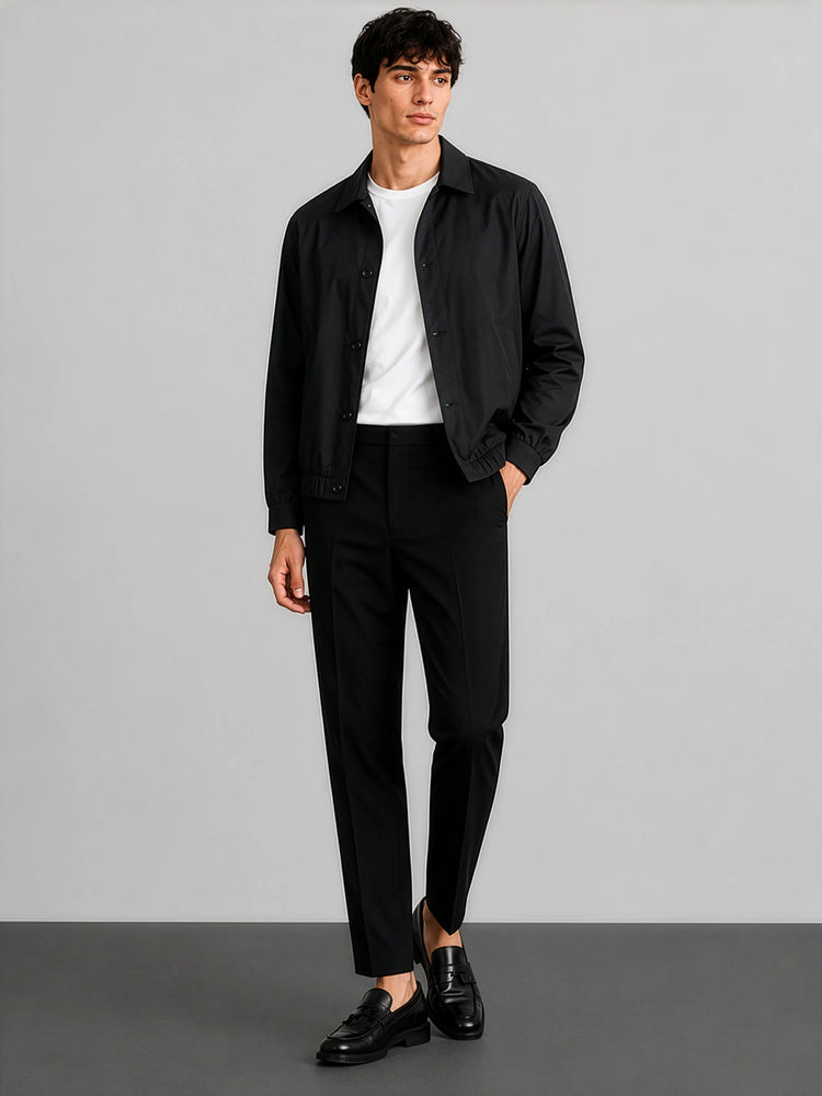 Black Bomber Jacket for Men
