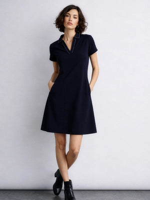 Madlyn AirLinen™ Dress - Navy