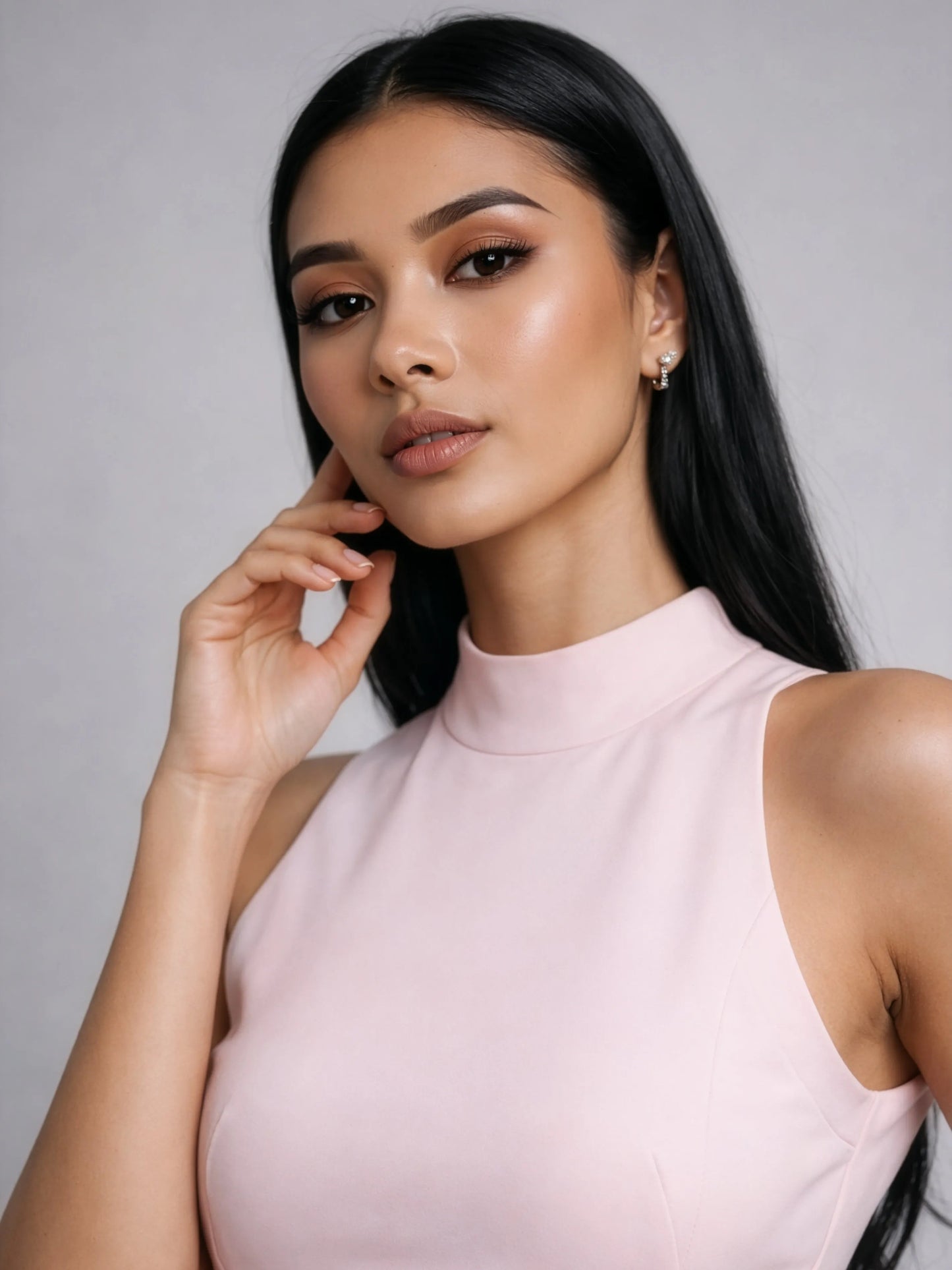 Mock Neck Knit Dress