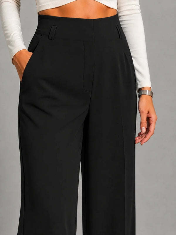Hem Fold Pant in SoftSuit™ Fabric - Black