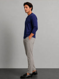 Bamboo Cotton Henley - Navy