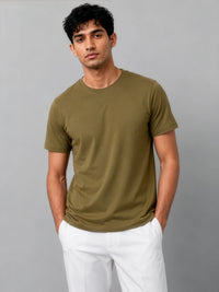 Bamboo SoftDrape™ Cotton Tee - Olive
