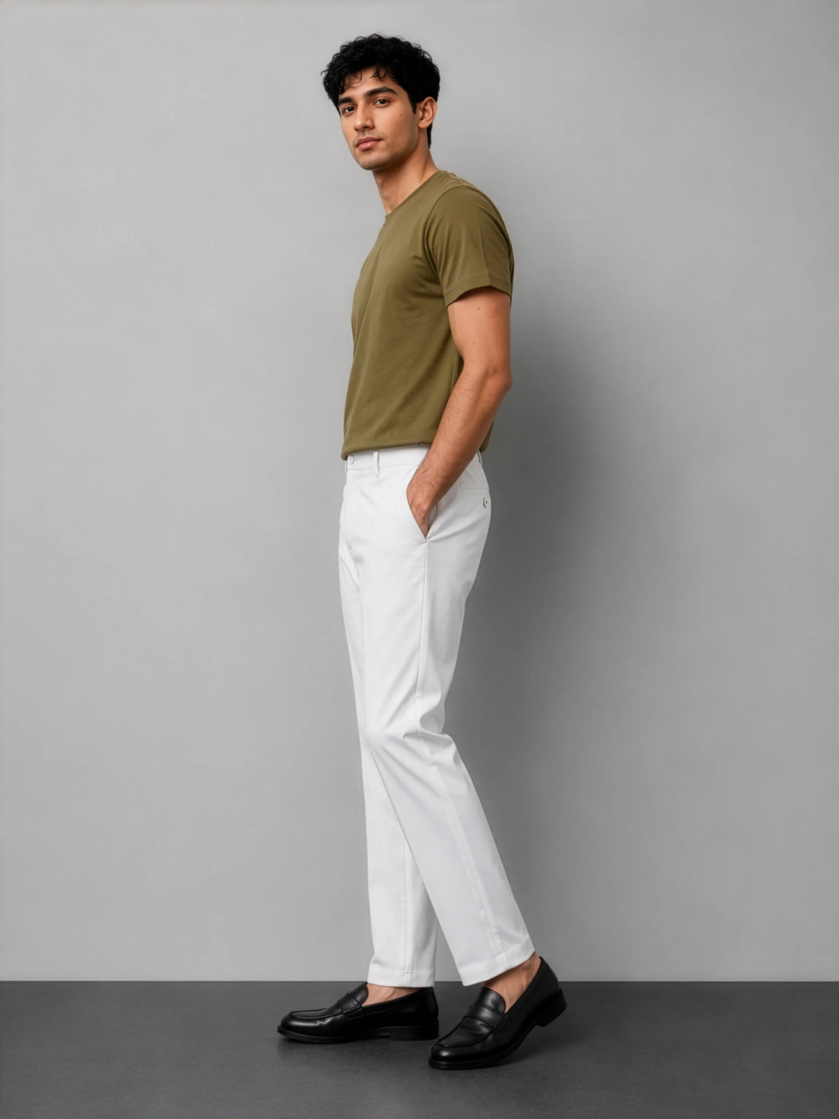 Bamboo SoftDrape™ Cotton Tee - Olive