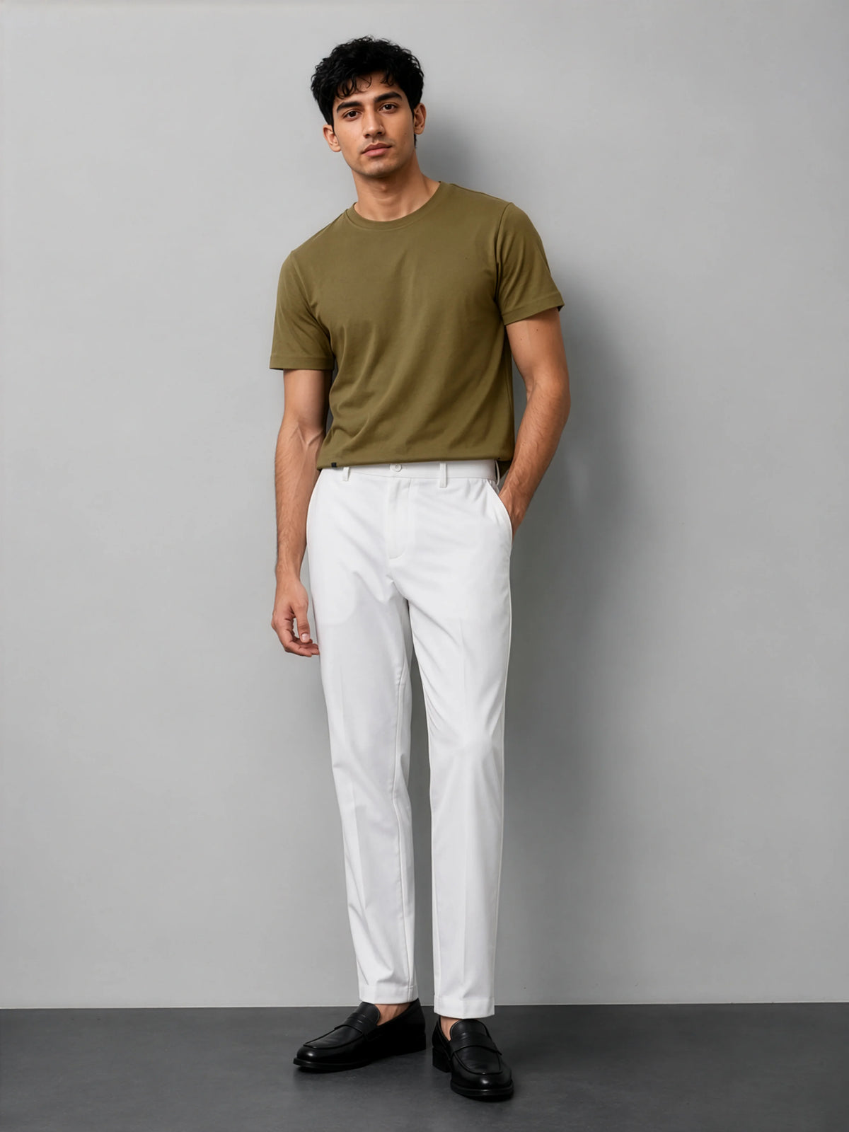 Bamboo SoftDrape™ Cotton Tee - Olive