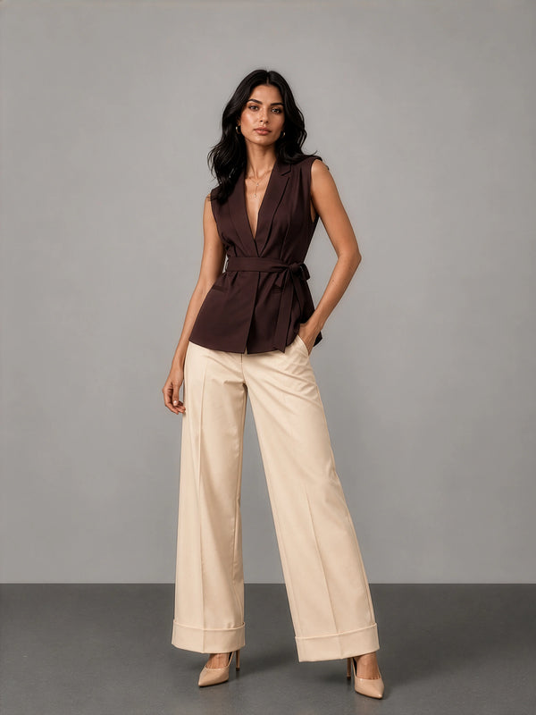 Oversized Waistcoat - Mocha