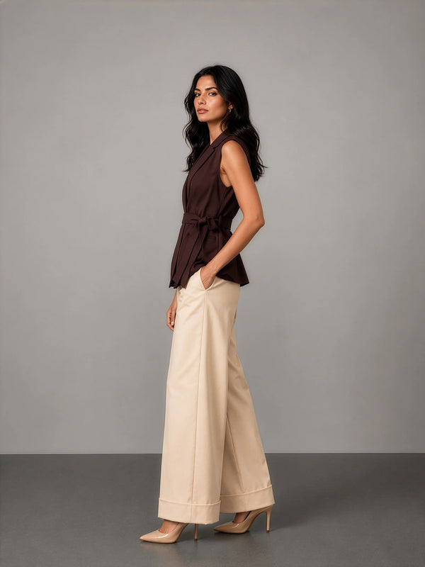 Oversized Waistcoat - Mocha
