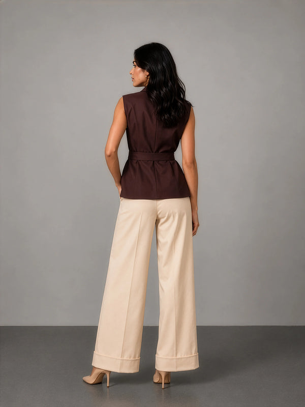 Oversized Waistcoat - Mocha