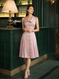 Rosé Satin Dress