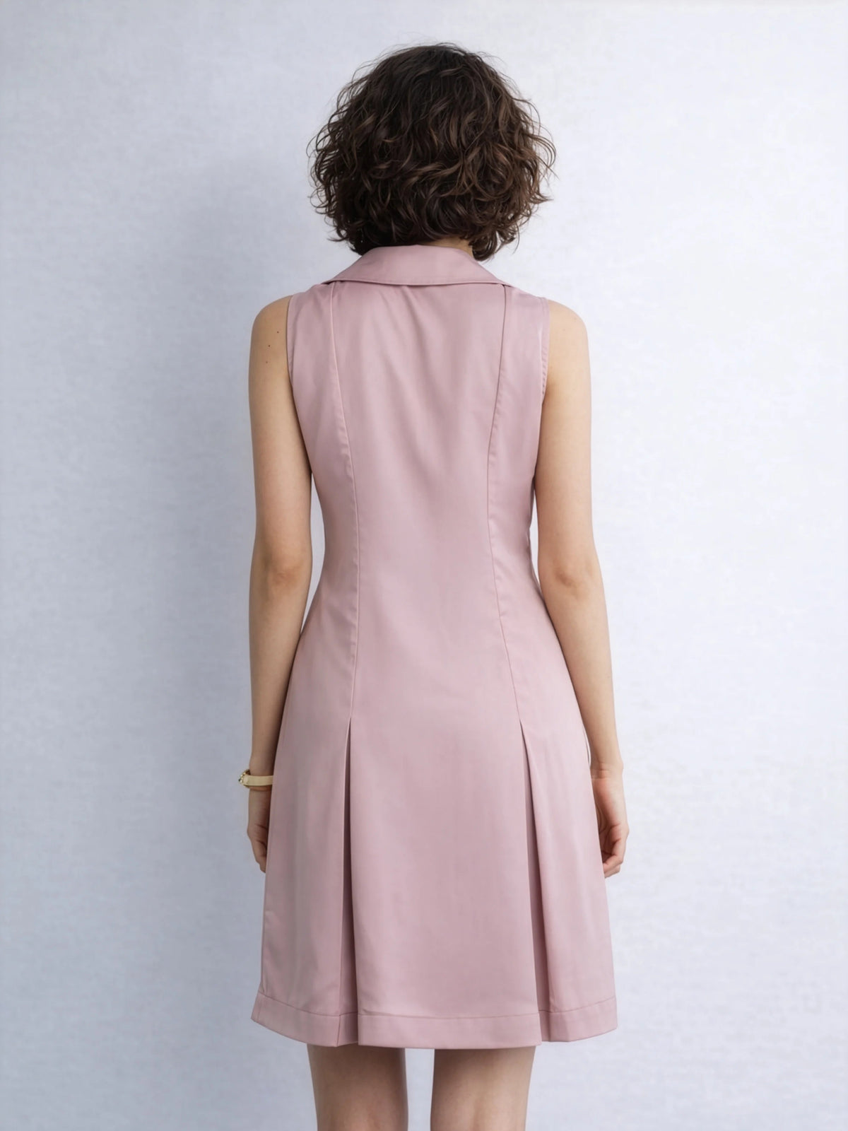Rosé Satin Dress