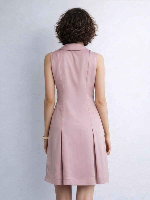 Rosé Satin Dress