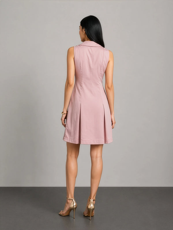 Rosé Satin Dress