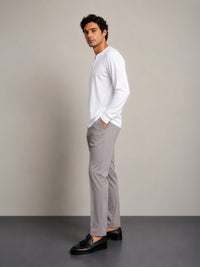 Bamboo Cotton Henley - White