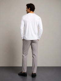 Bamboo Cotton Henley - White