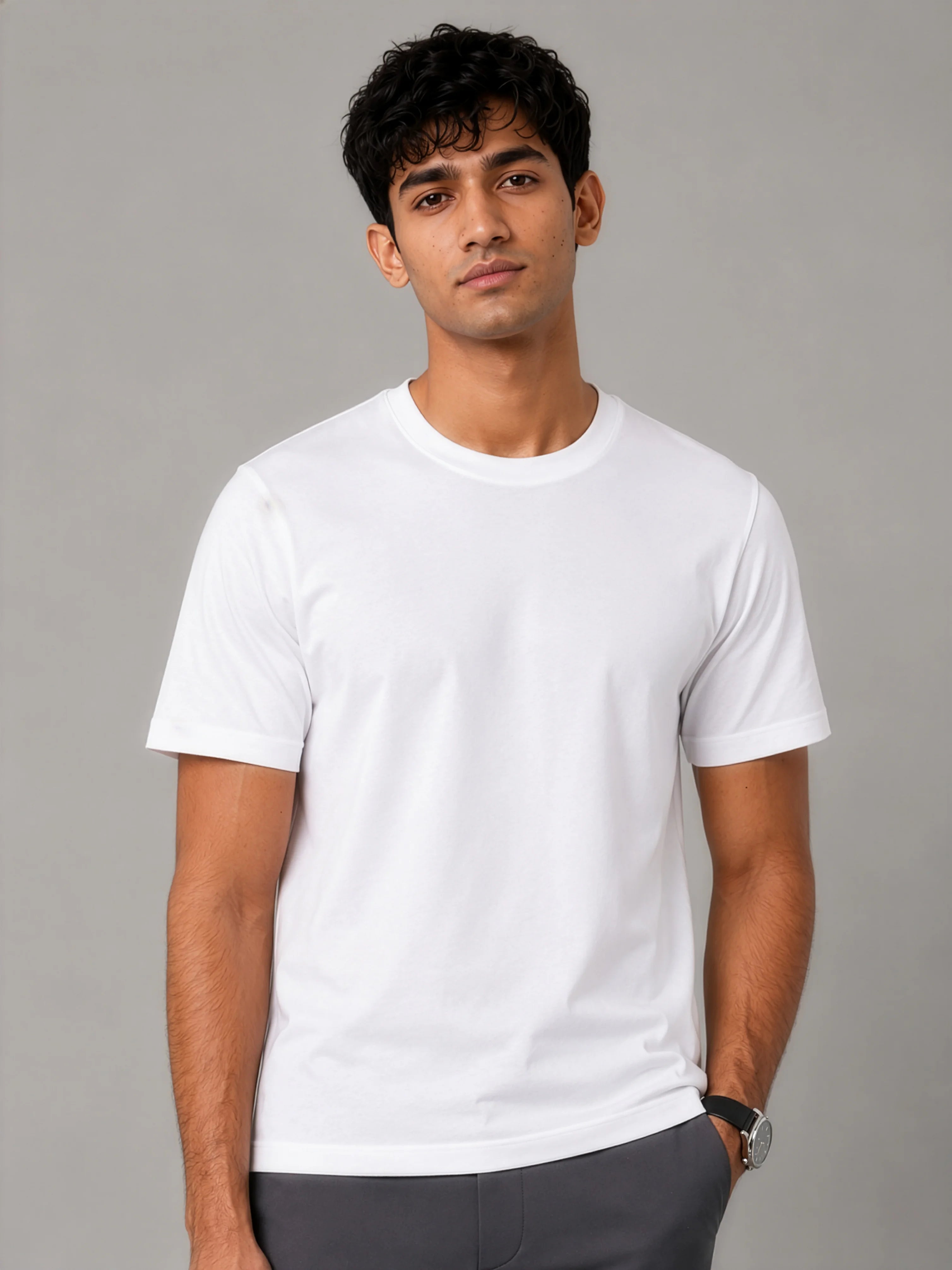Bamboo SoftDrape™ Cotton Tee - White