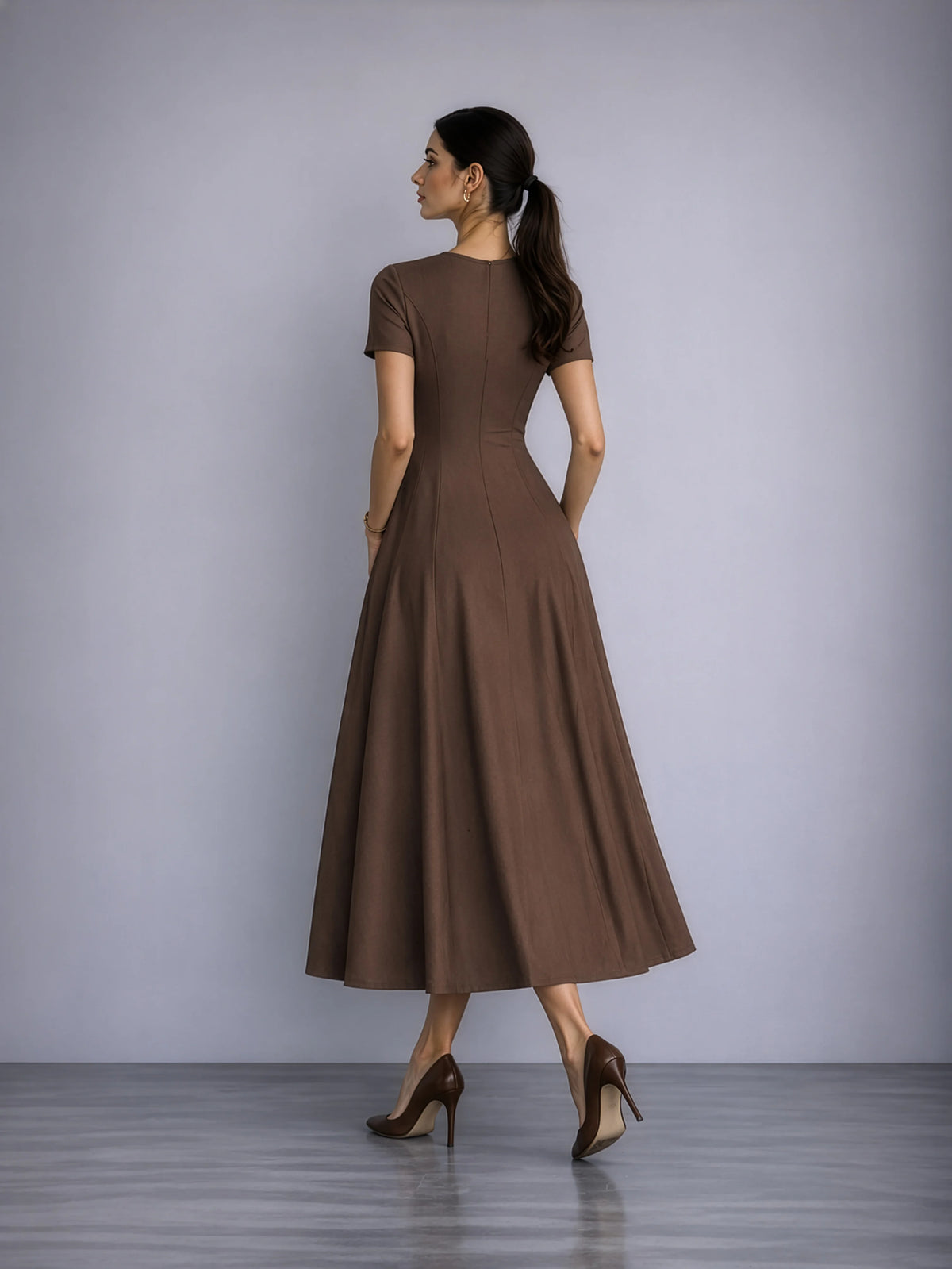 Essential Midi Dress - Mocha